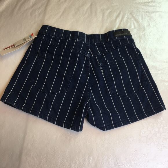 Unionbay Chloe Striped Shorts Blue White Juniors 5 - Picture 14 of 16